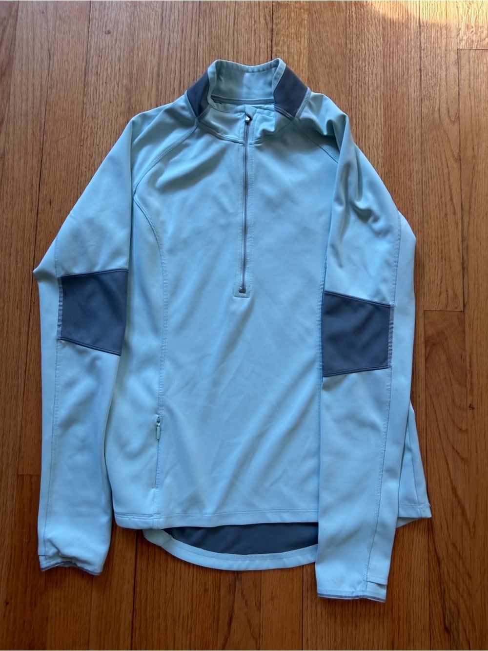 Athleta seafoam Half-Zip Pullover with Contrast Panels